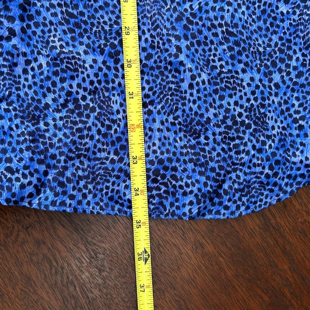 NWOT Pretty blue/black print wrap dress, 6 - Picture 10 of 12